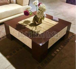 Polished Decorative Wooden Center Table, Shape : Square