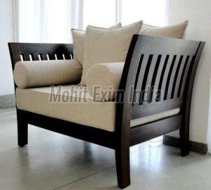 Single Seater Wooden Sofa For Home, Hotel, Office