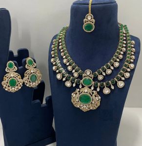 Ladies Fancy Kundan Polki Necklace Set