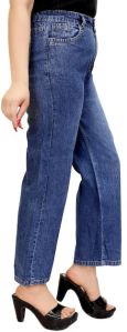 Ladies Dark Blue Denim Jeans