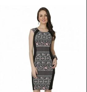 Ladies Printed Bandage Dress