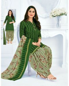 Round Patiala Ladies Printed Salwar Suit, Packaging Type : Plastic Bag