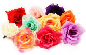 Artificial Rose Flower Head, Packaging Type : Carton Box