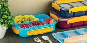 Sky Blue Plastic Lunch Box