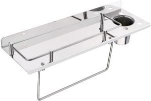 3 In 1 Stainless Steel Bathroom Wall Shelf