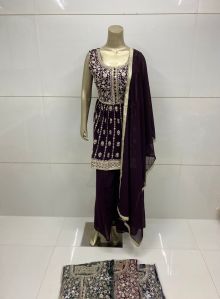 Ghagra Style Front Back Work