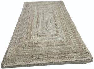 Rectangular Grey Jute Carpet