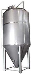 Polished Stainless Steel Silo, Shape : Round