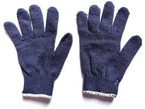 Plain Industrial Cotton Knitted Glove, Technics : Handloom