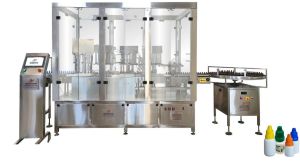 Automatic Monoblock Liquid Filling, Inner Plugging and Screw Capping Machine