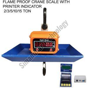 Heat Proof  Crane  Scale  With Wireless Printer Indicator USB Pen Drive -15TON X 5 KG