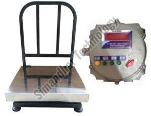 SS Platform Scale With Flame Proof Indicator 600 X 600 200 Kg