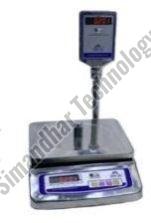 SS Pole Table Top Scale - 30kg - RED Display