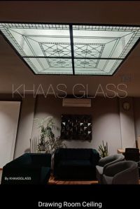 Glossy Textured Customized Stained Glass Skylight For Decoration, Door