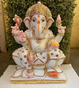 White Marble Ganesha Ji