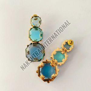 Blue AD Stone Earrings