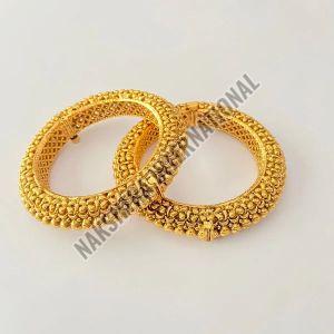 Polished Metal Gold Plated Bangles, Gender : Female