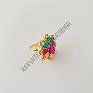 Gold Plated Navratan Rings, Gender : Female