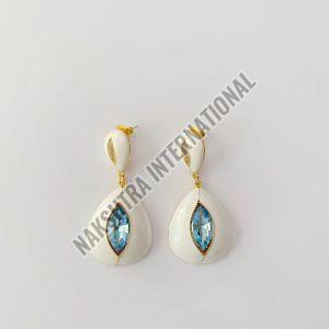 White Aquamarine Earrings