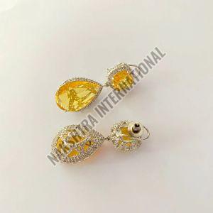 Yellow Diamond Earrings