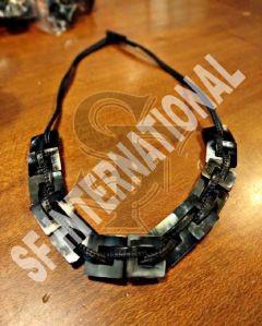 Polished Printed Buffalo Horn Leather Necklace, Packaging Type : Plastic Packet