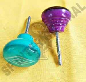 Round Polished Resin Door Knobs, Color : Multicolor