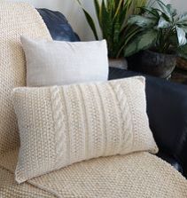 Cotton Plain Handmade Crochet Pillow Cover For Bed