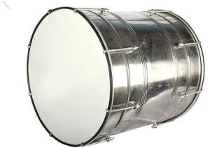 Polished Metal Dhol, Shape : Round