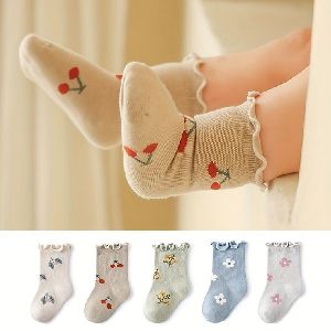 Checked Woolen Baby Socks, Gender : Kids