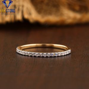 0.21 TDW Round Cut Diamond Yellow Gold Ring