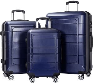 Navy Blue Luggage Bag Set Of 3 Pcs