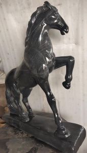 Black Marble Horse Statue