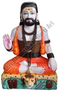 Multicolor 2 Feet White Marble Kanifnath Statue, For Religious Purpose, Packaging Type : Carton Box