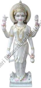 2 Feet White Marble Parvati Mata Statue