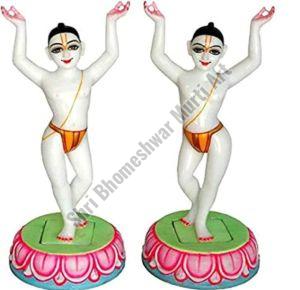 Non Printed Polished Chaitanya Mahaprabhu Marble Statues, Speciality : Shiny