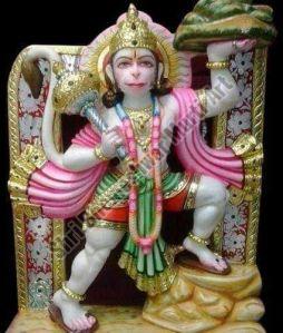 Plain Marble Hanuman Ji Statue, Packaging Type : Thermocol Box