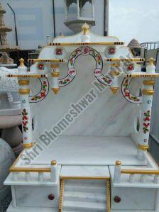 Polished White Marble Temple For Home