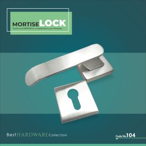 Stainless Steel Model 104 Mortise Lock, Color : Silver