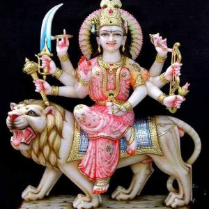 Marble Durga Mata Statue