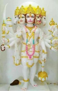 Marble Panchmukhi Hanuman Statue