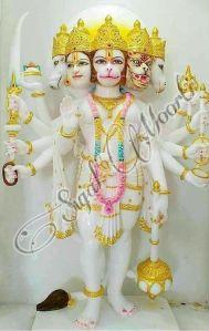 Smag Marble Panchmukhi Hanuman Statue, Color : Multicolor