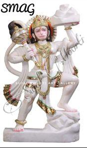 Smag Marble Veer Hanuman Statue For Temple