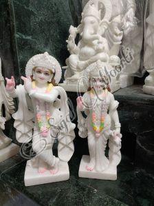 White Traditional Marble Radha Krishna Statue, Packaging Type : Thermocol Box, Carton Box