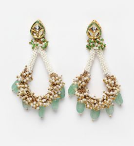 Dugristyle Gold Plain Peridot Drop Earring, Dged22152, Size (inches) : Free Size