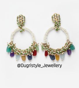 Teal Chand Bala Earring