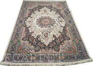 Floral Polyester Hand Knotted Floor Carpets For Home, Office, Hotel