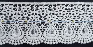 White Cotton Gpo Lace For Garments