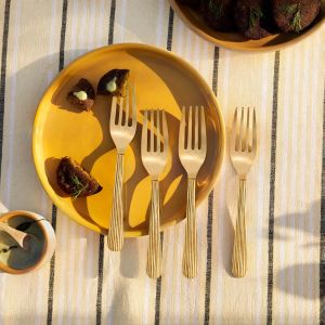 Polished Brass Fork For Home, Restaurant