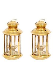 Polished Brass Lantern For Decoration, Lighting