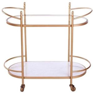 Polished Stainless Steel Bar Cart, Shape : Customised